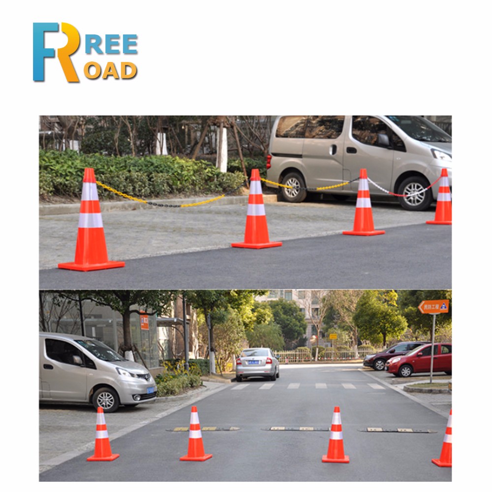 PVC road warning colored safety traffic cone