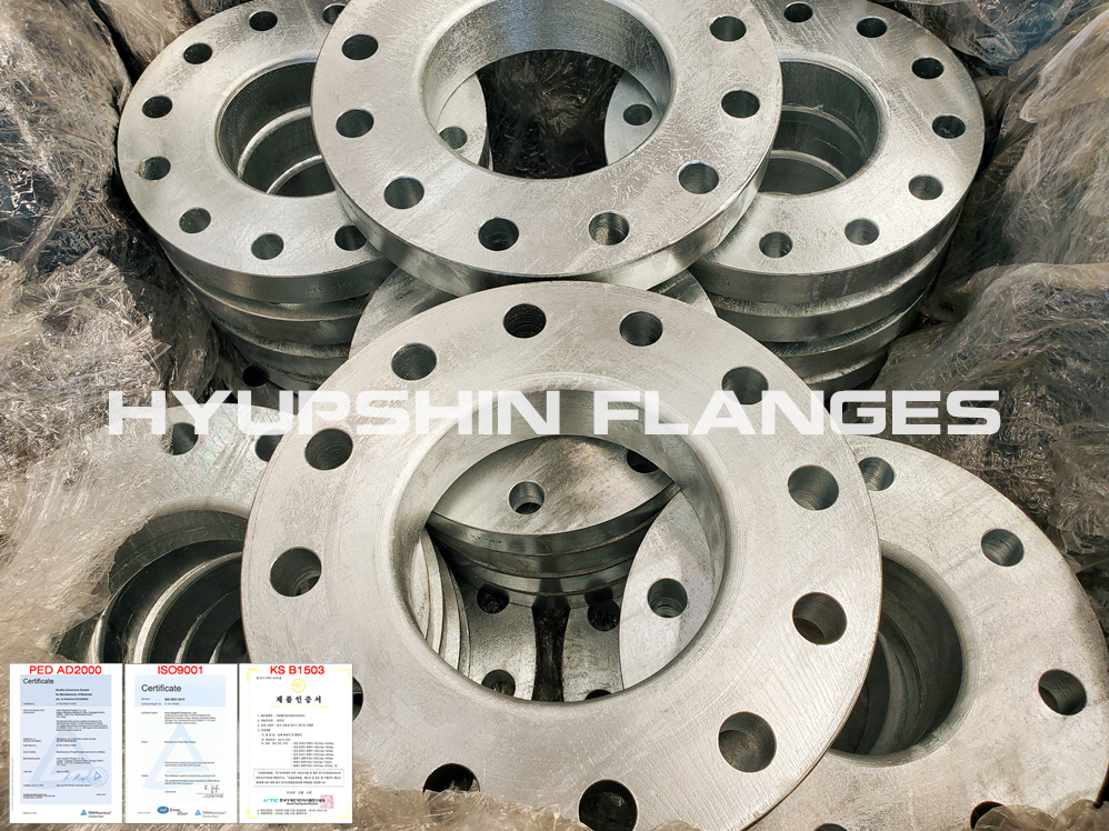 Hyupshin Flanges Supply Hot Dipped Galvanized Flanges and Cold / Electro Galvanized Coating Flanges