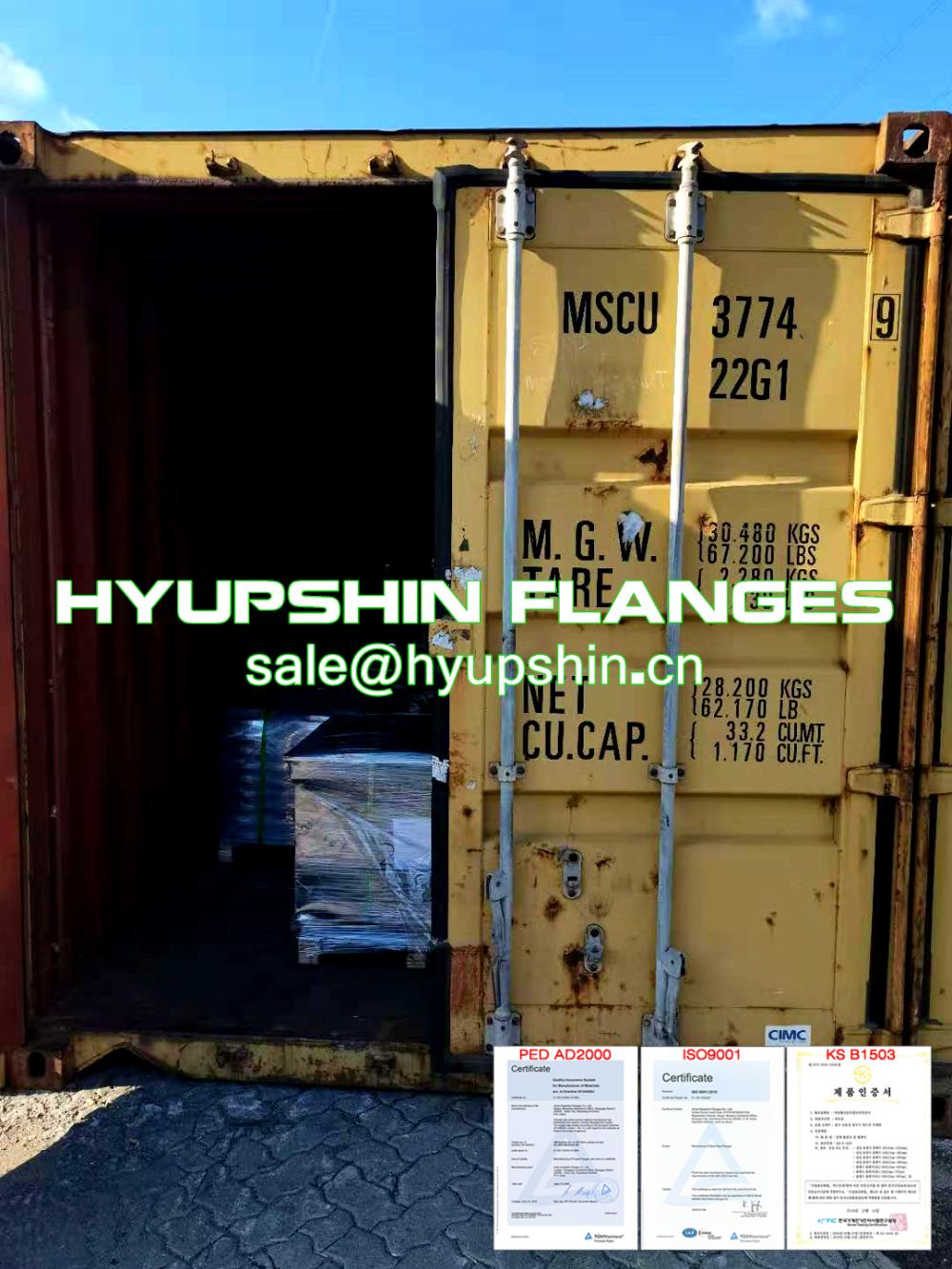 Hyupshin Flanges Export to Vietnam
