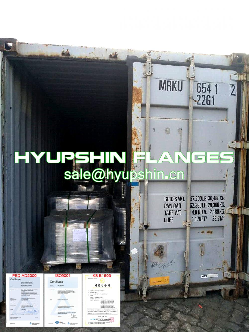 Hyupshin Flanges Export to Algeria