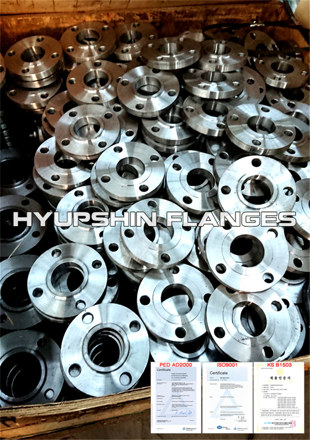 Hyupshin Flanges Produce ANSI ASME B16.5 Slip On Flanges RF 150LBS 300LBS 600LBS