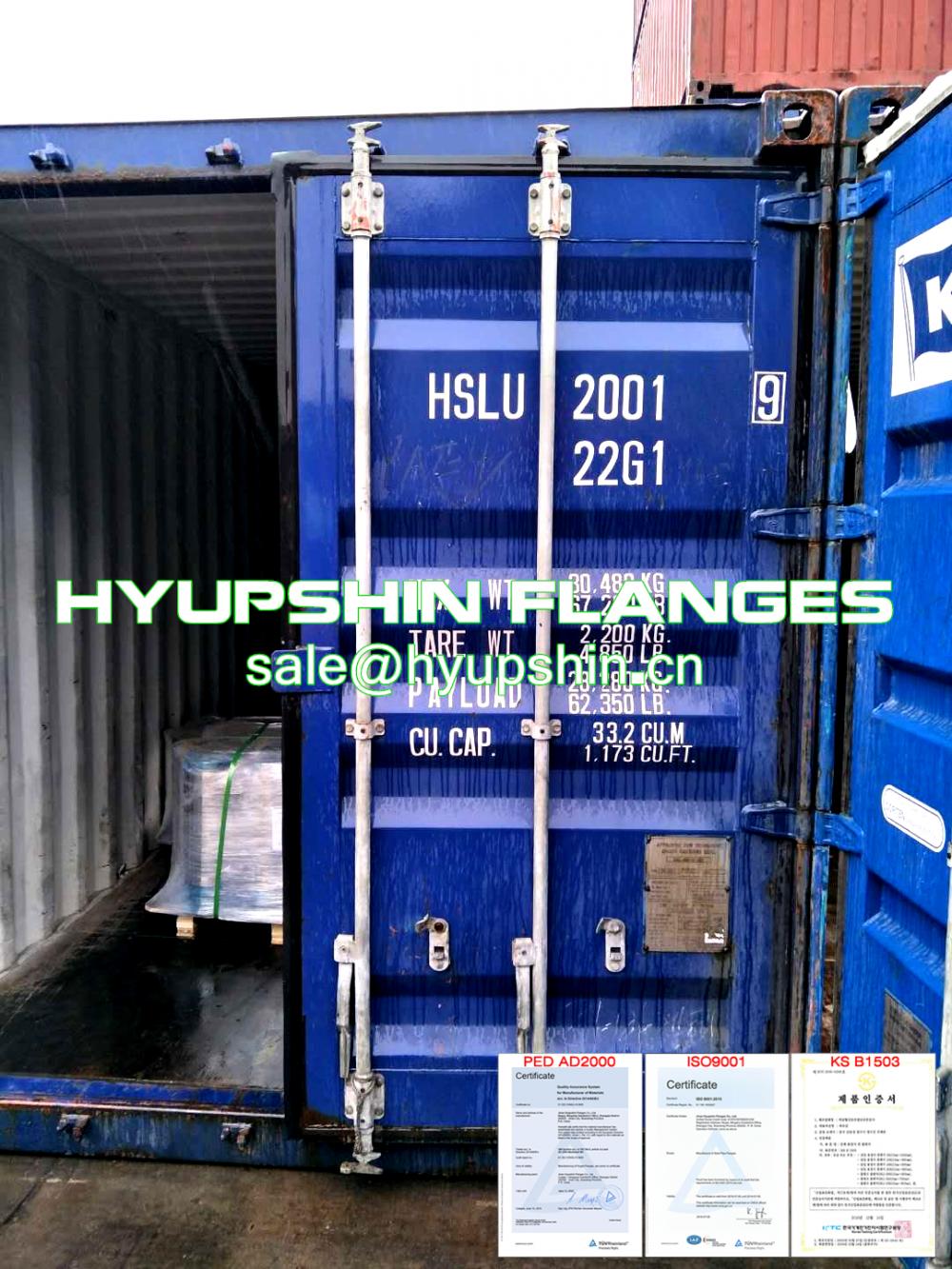 Hyupshin Flanges Export to Russia By Sea