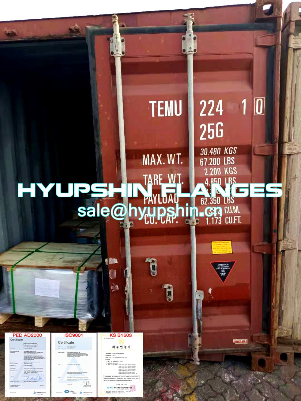 Hyupshin Flanges Export to Spain
