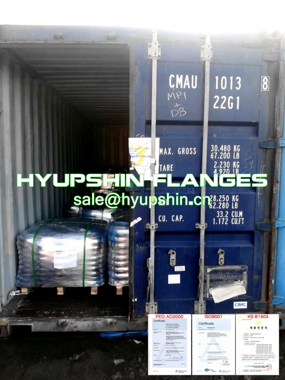 Hyupshin Flanges Export to Mexico