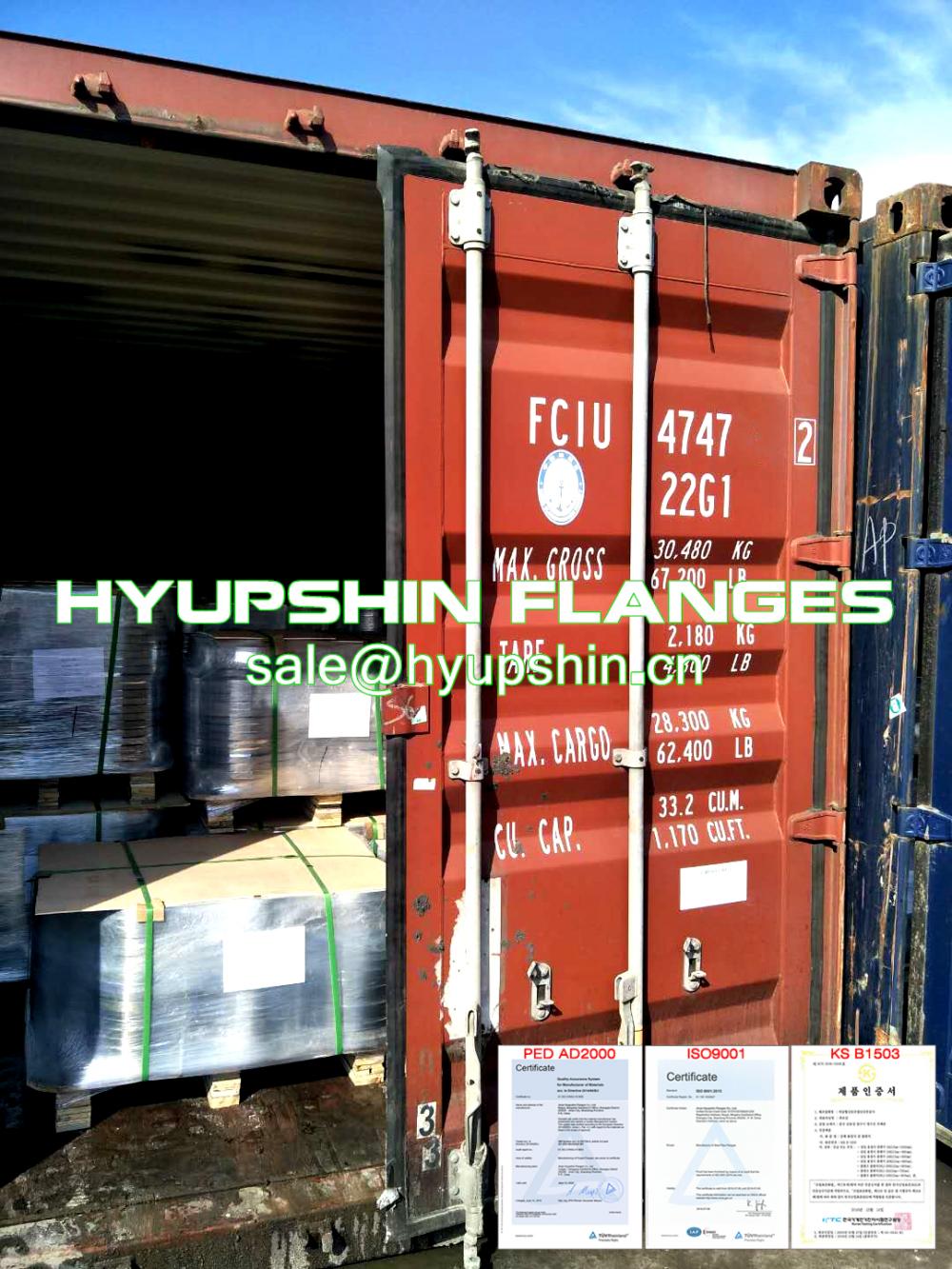 Hyupshin Flanges Export to South Africa