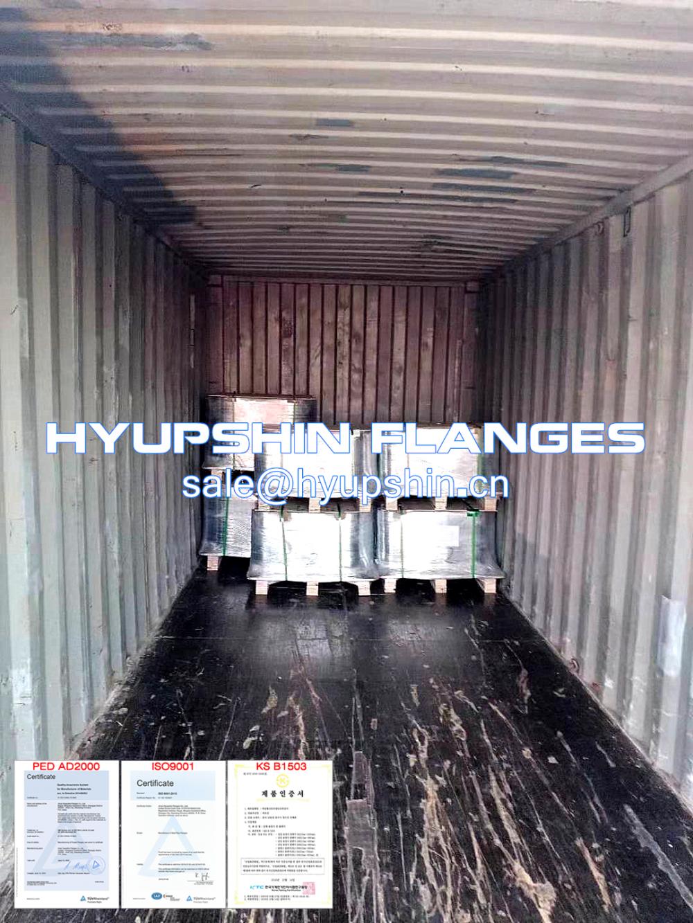 Hyupshin Flanges Export From Tianjin Port