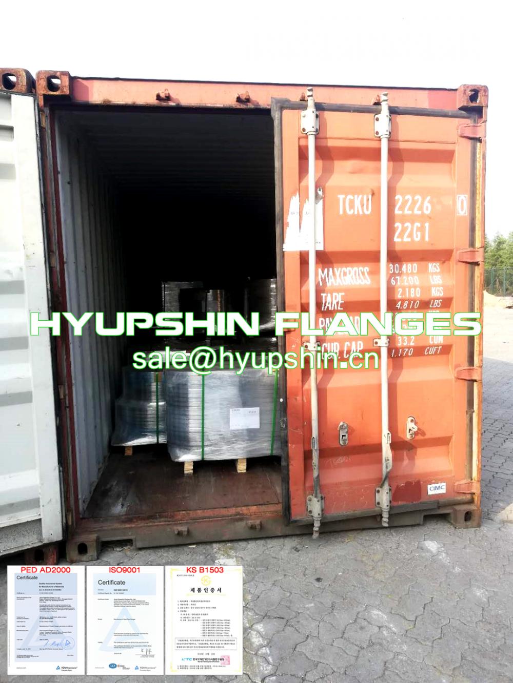 Hyupshin Flanges Export to Greece