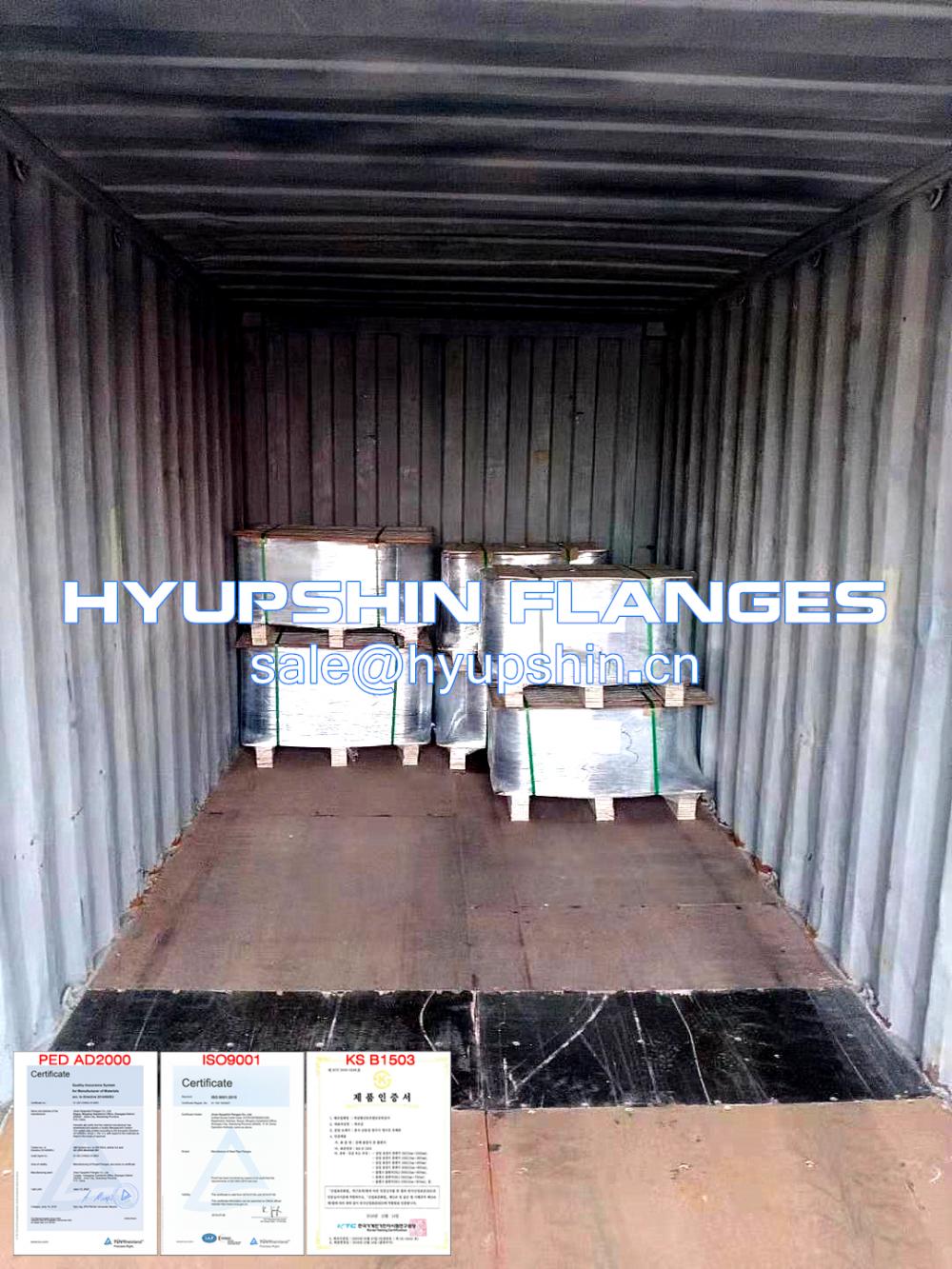 Hyupshin Flanges Export From Ningbo Port