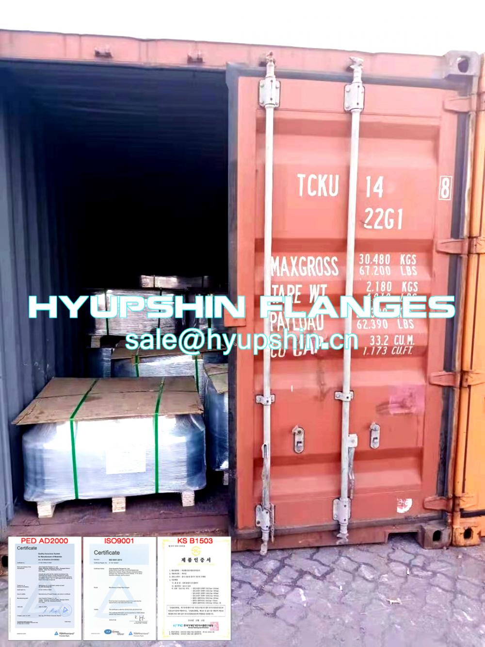 Hyupshin Flanges Export to Poland