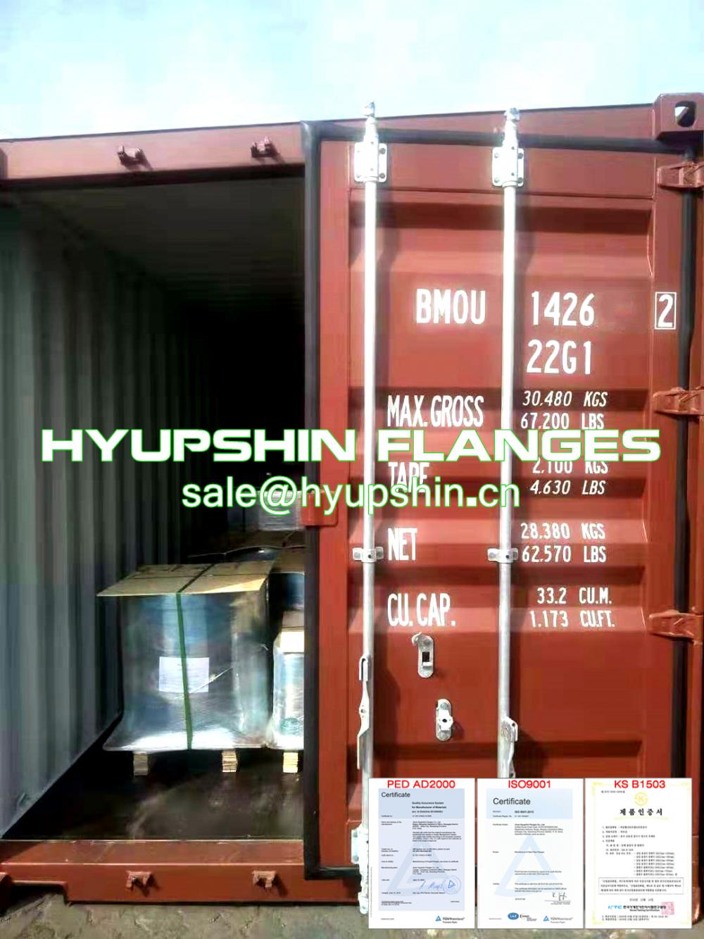 Hyupshin Flanges Export to USA by Sea