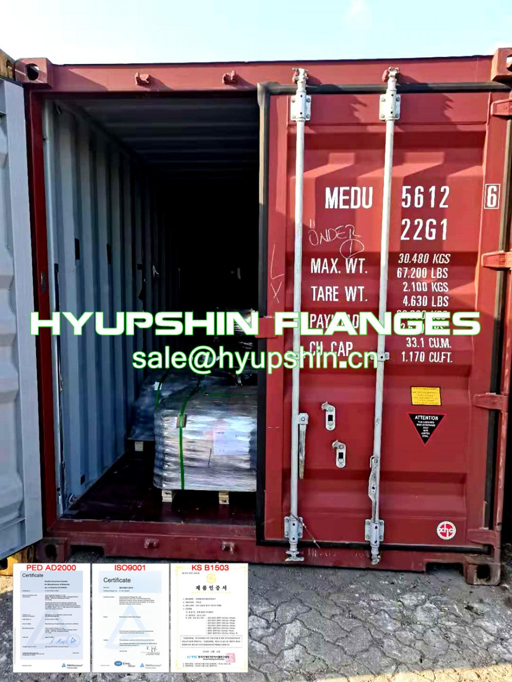 Hyupshin Flanges Export to Japan
