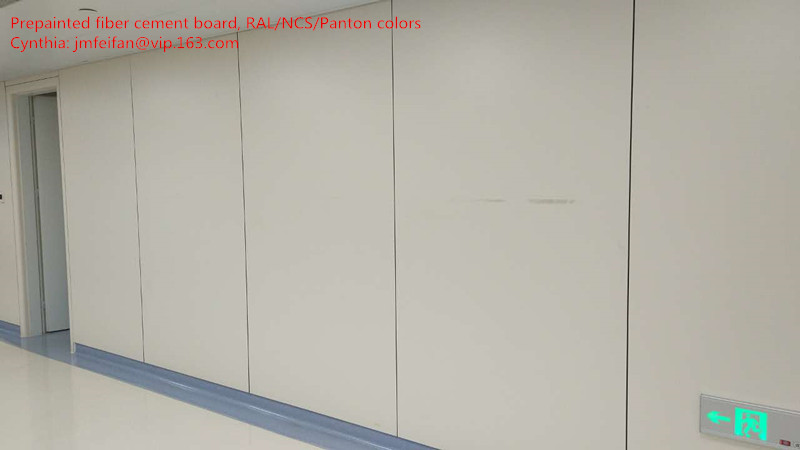 White fiber cement board for hospital wall