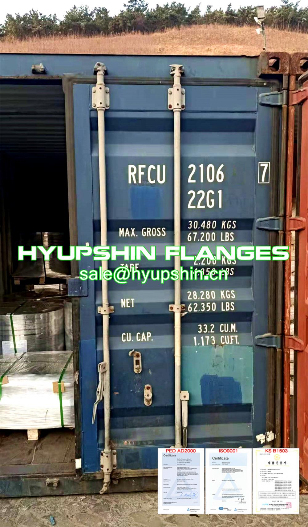 Hyupshin Flanges Export to Australia