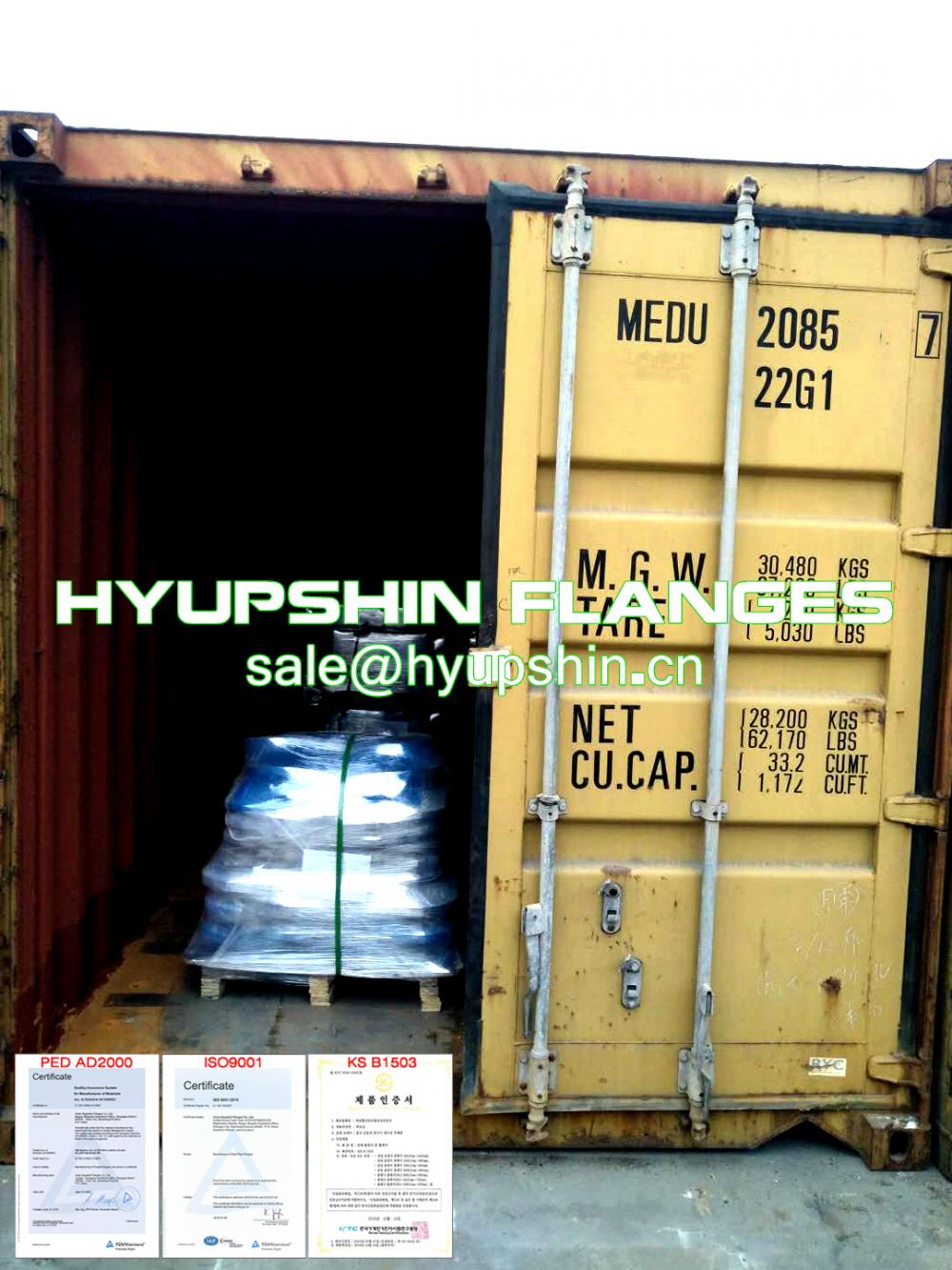 Hyupshin Flanges Export to Korea by Sea