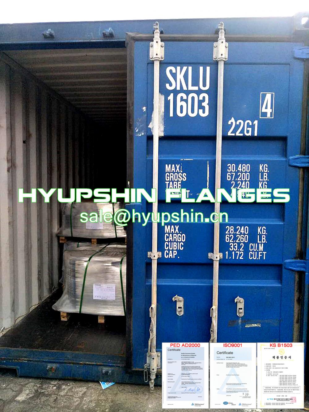 Hyupshin Flanges Export to Thailand