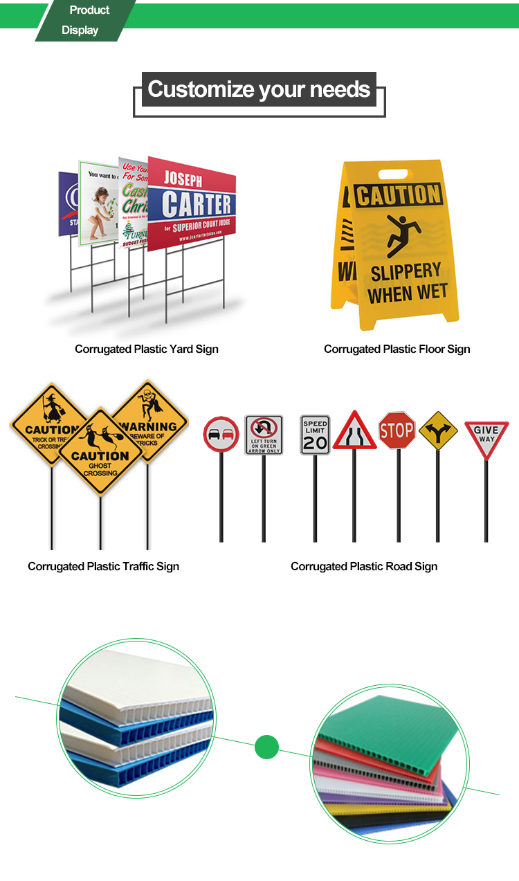 Cheap price polypropylene plastic road traffic signs