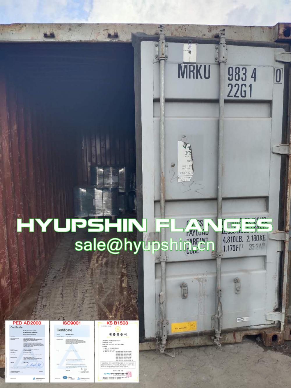 Hyupshin Flanges Export to Zambia