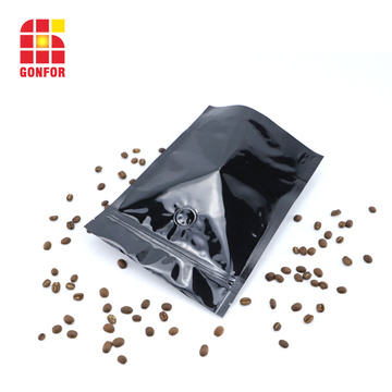 Black Aluminum Foil Pack coffee bags with valve