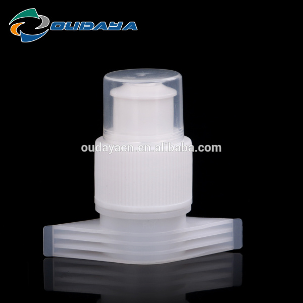 22mm push pull plastic spout with lid