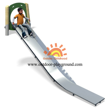 Steel Freestanding HPL Playground Equipment Straight Slide