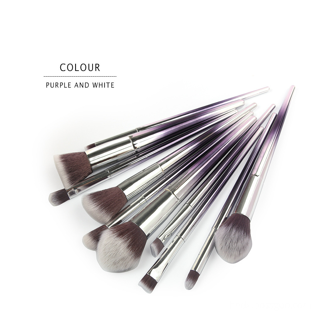 10 Pcs Graduated Color Makeup Brushes  4