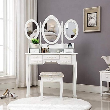 3 Mirrors Vanity Wardrobe Dressing Table Designs