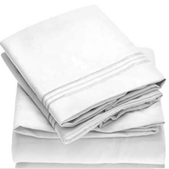 100% polyester microfiber embroidery sheet set