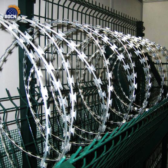 450mm coil diameter concertina fencing razor barbed wire