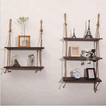 Home Decoration Hanging 2 3 Tiers Swing wood wall rack