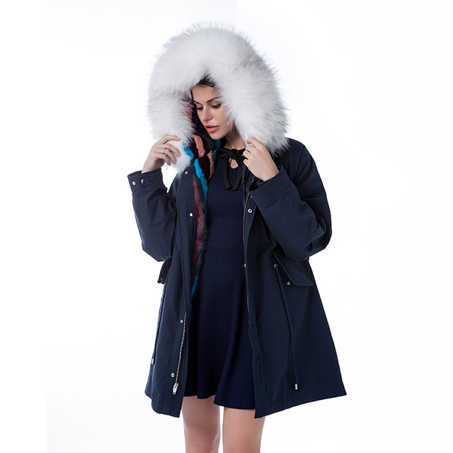  Winter Blue Fur Coat