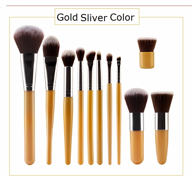  Gold Sliver Makeup Brush Set Color 