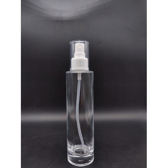 Round cosmetic latex pump glass bottle emulsion bottle