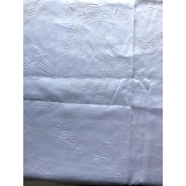 Polyester white 3d emboss fabric for home textile