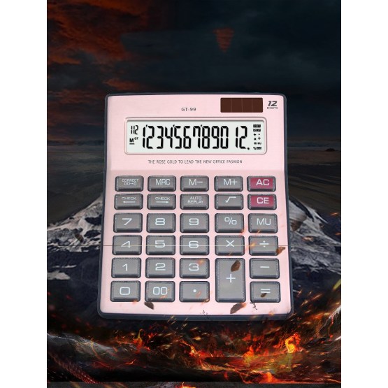 12 digits big display check calculator
