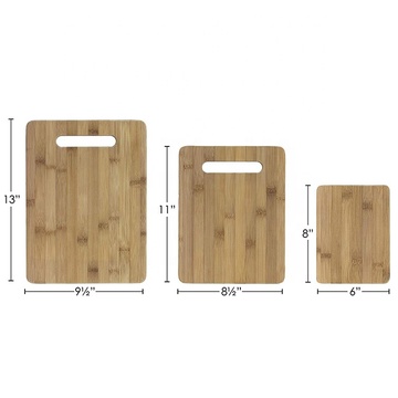Bamboo 3-Piece Bamboo Serving and Cutting Board Set: Cooking Utensils