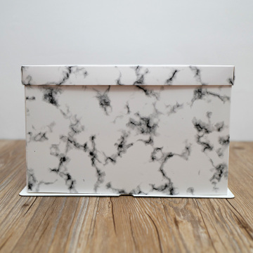 Unique design square white cake box