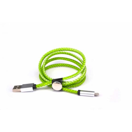 2.4A microfiber stitch metal usb cable