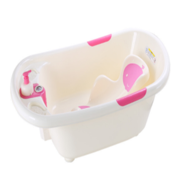 Infant Plastic Bathtub With Thermometer And Bathbed