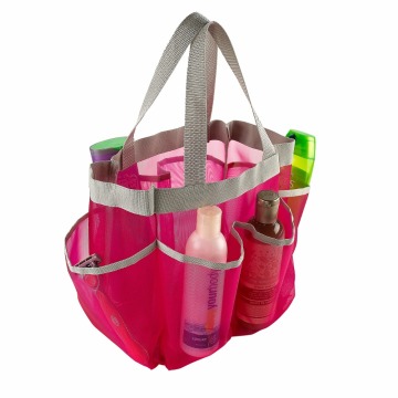 Mesh Shower Caddy Tote - 7 Pockets - Assorted Colors