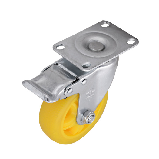 4 Inch Yellow TPR Caster with Brakes