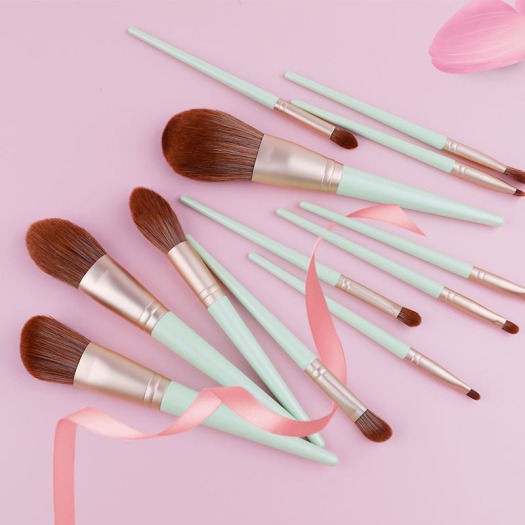 10pcs green makeup brush set Cosmetics Kit