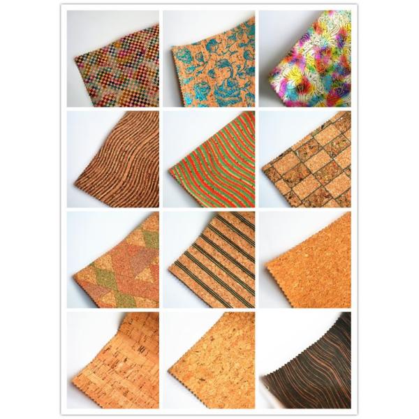 Geometry synthetic pu cork leather fabric handbags