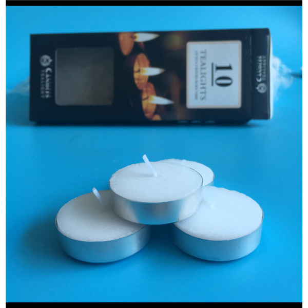 3 Hours burning time tea light candle