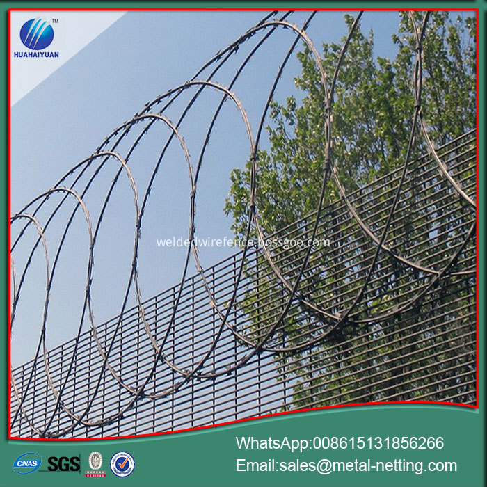 flat razor wire fence