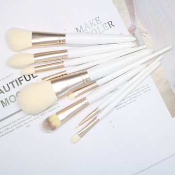 9pcs white makeup brush Set Costomize Logo