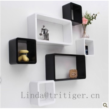 Decorative furniture hardware metal MDF hidden floating wall ledge shelf bracket cube