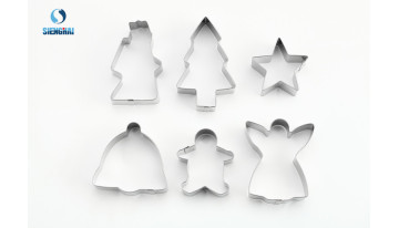 6 pieces Xmas cookie cutter set