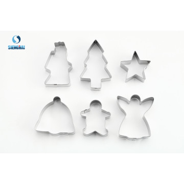 6 pieces Xmas cookie cutter set