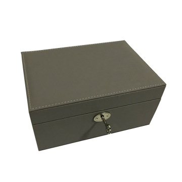 Grey jewellery box with lock