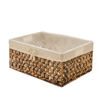 Rectangular Woven Seagrass Storage Bins with Handle